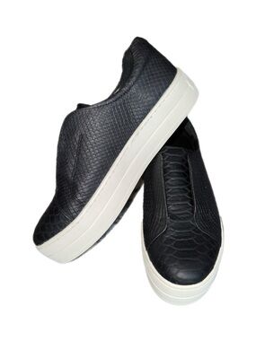 Womens J/Slides Heidi snake-embossed leather platform slip-on sneakers size 7.5